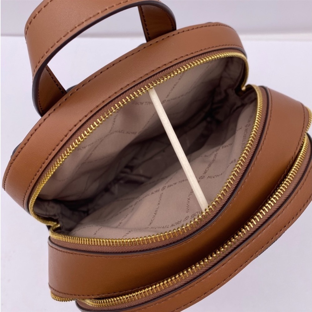 MICHAEL KORS JAYCEE MEDIUM BACKPACK BROWN SIGNATURE COLOR - Picture 9 of 11